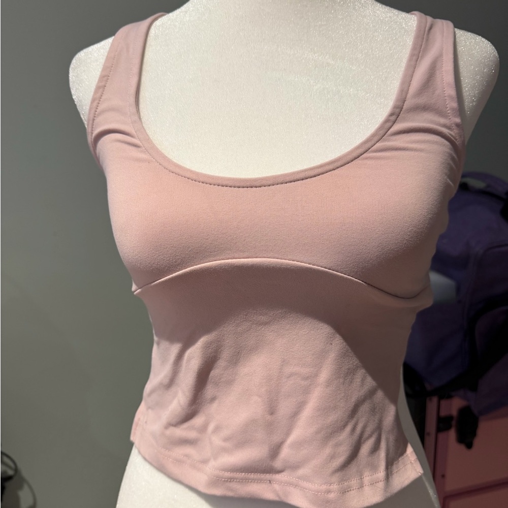 Tiger Mist Dusty Pink Scoop Neck Tank